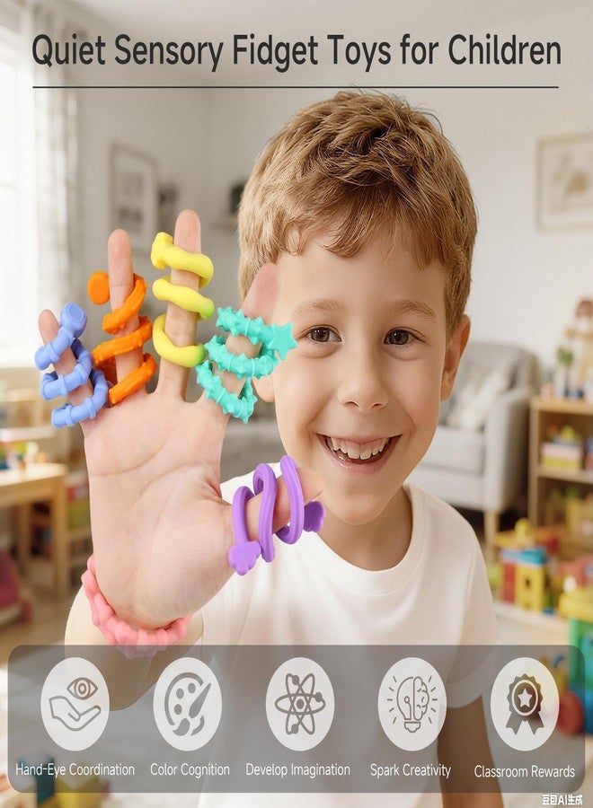Abdkw Valentines Day Gifts for Kids - Sensory Fidget Toys for Teens & Adults - 6 Pack Flexible Fidget Sticks for Autism Kids Calming Down - Valentine Classroom School Exchange Boys Girls Party Favors - Image 5